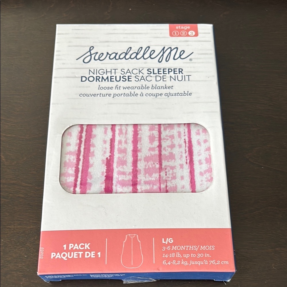 SwaddleMe Night Sack Sleeper - Pink Stripes